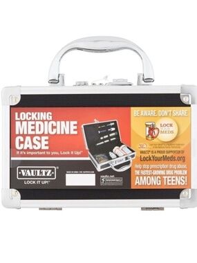 Vaultz Locking Medicine Case Security Lock Box Lock It Up Drug Safety New